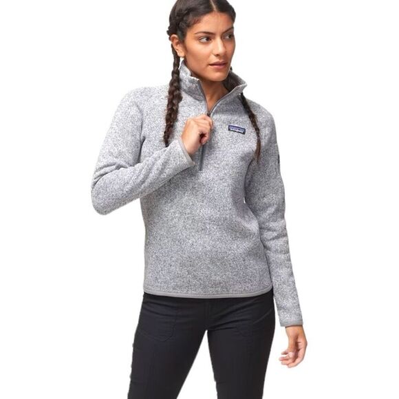 Patagonia Women's Better Sweater Quarter Zip Fleece Small Gray Pullover - Picture 5 of 13
